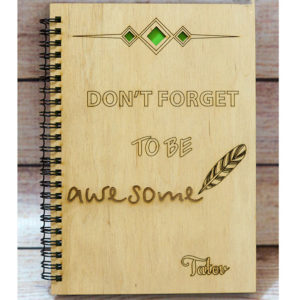 փայտե կազմով անհատական նոթատետր