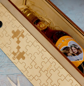 փայտե գինու տուփ