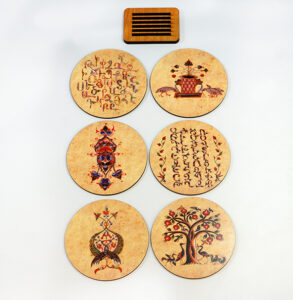 Բաժակի տակդիրներ հայկական զարդանախշերով