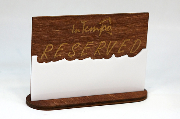 "Reserved" sign for inTempo Cafe