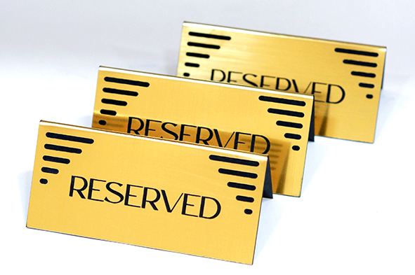 "Reserved" sign