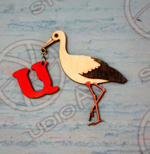 Փայտե բրոշ Ա տառի հանդեսի համար