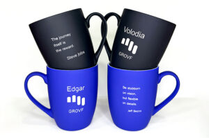 Branded mugs with logo engraving