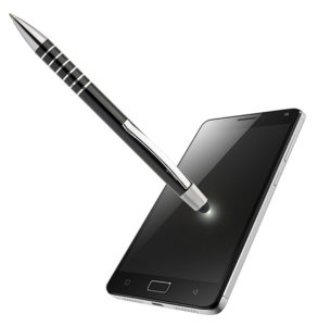 Touch screen գնդիկավոր գրիչ սև մետաղական պատյանով