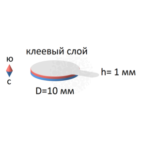 Բարակ մագնիս 10 * 1մմ