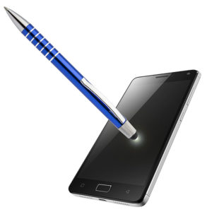 Touch screen գնդիկավոր գրիչ կապույտ մետաղական պատյանով