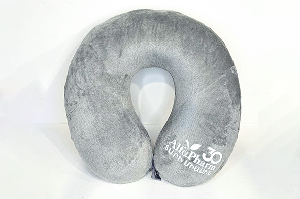 Travel pillow with logo